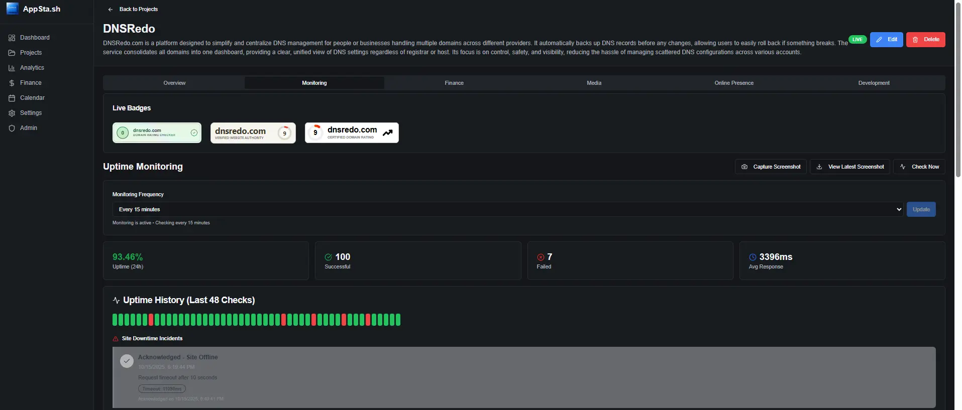 Screenshot 1 of AppSta.sh - Complete Project Management