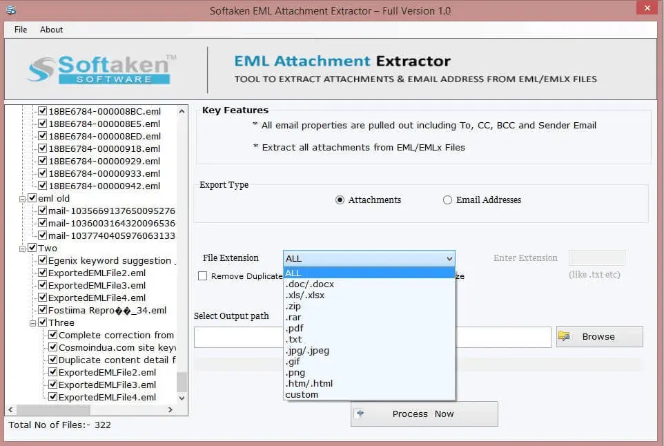 Screenshot 3 of Softaken EML Attachment Extractor