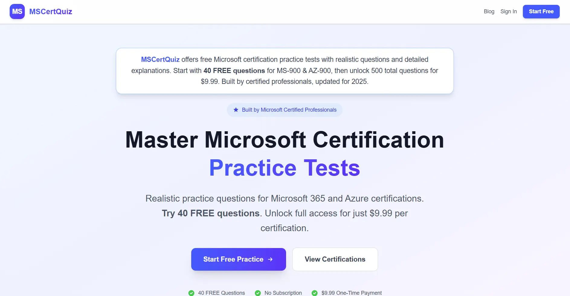 Screenshot 2 of MsCertQuiz Microsoft Exam Questions