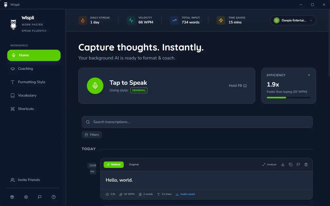 Screenshot 2 of Wispli