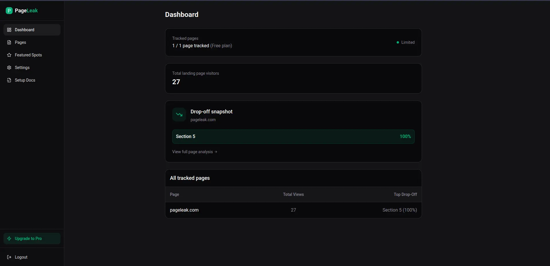 Screenshot 1 of PageLeak