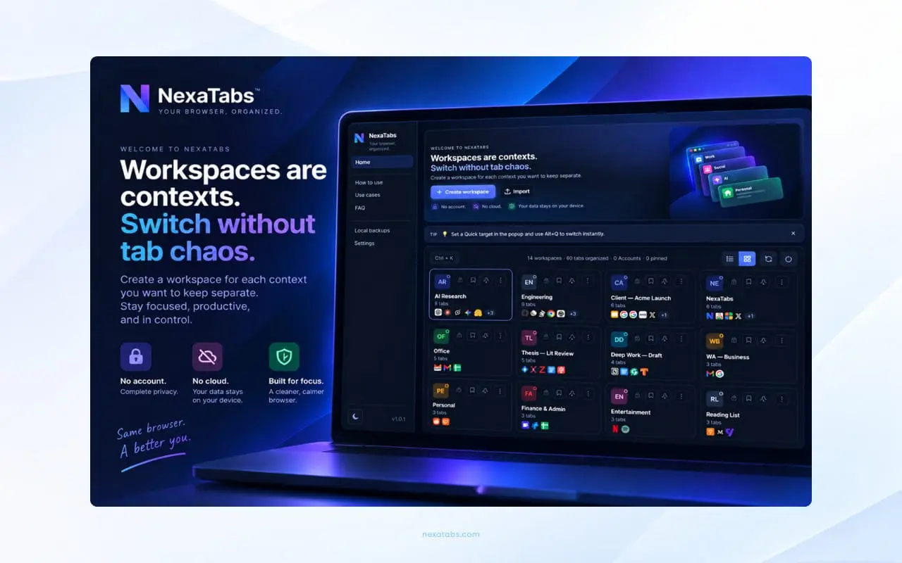 Screenshot 1 of NexaTabs