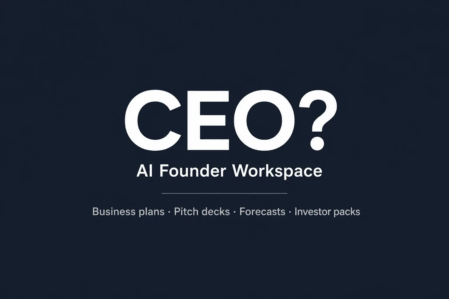 Screenshot 1 of CEO? - Your AI Co-founder