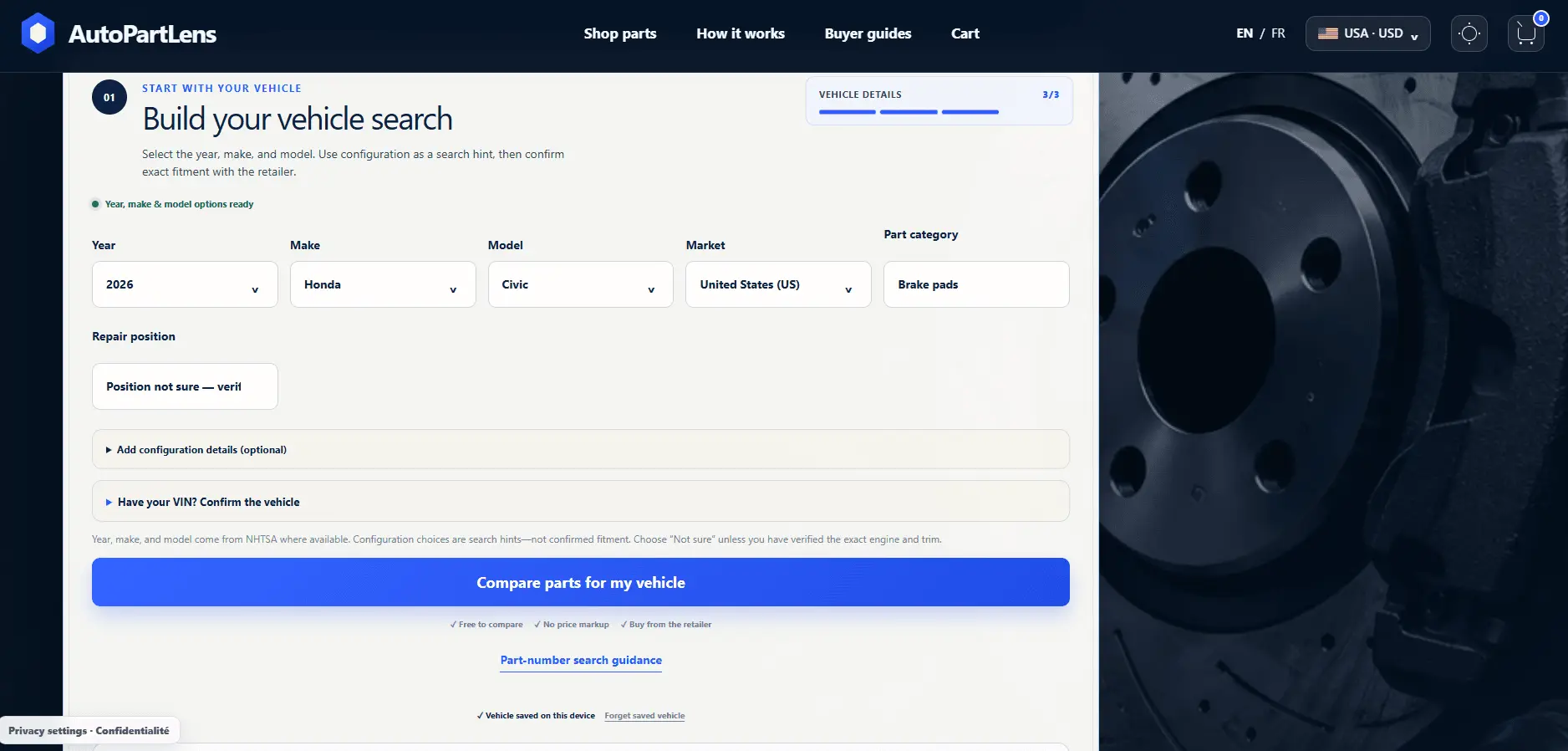 Screenshot 1 of AutoPartLens