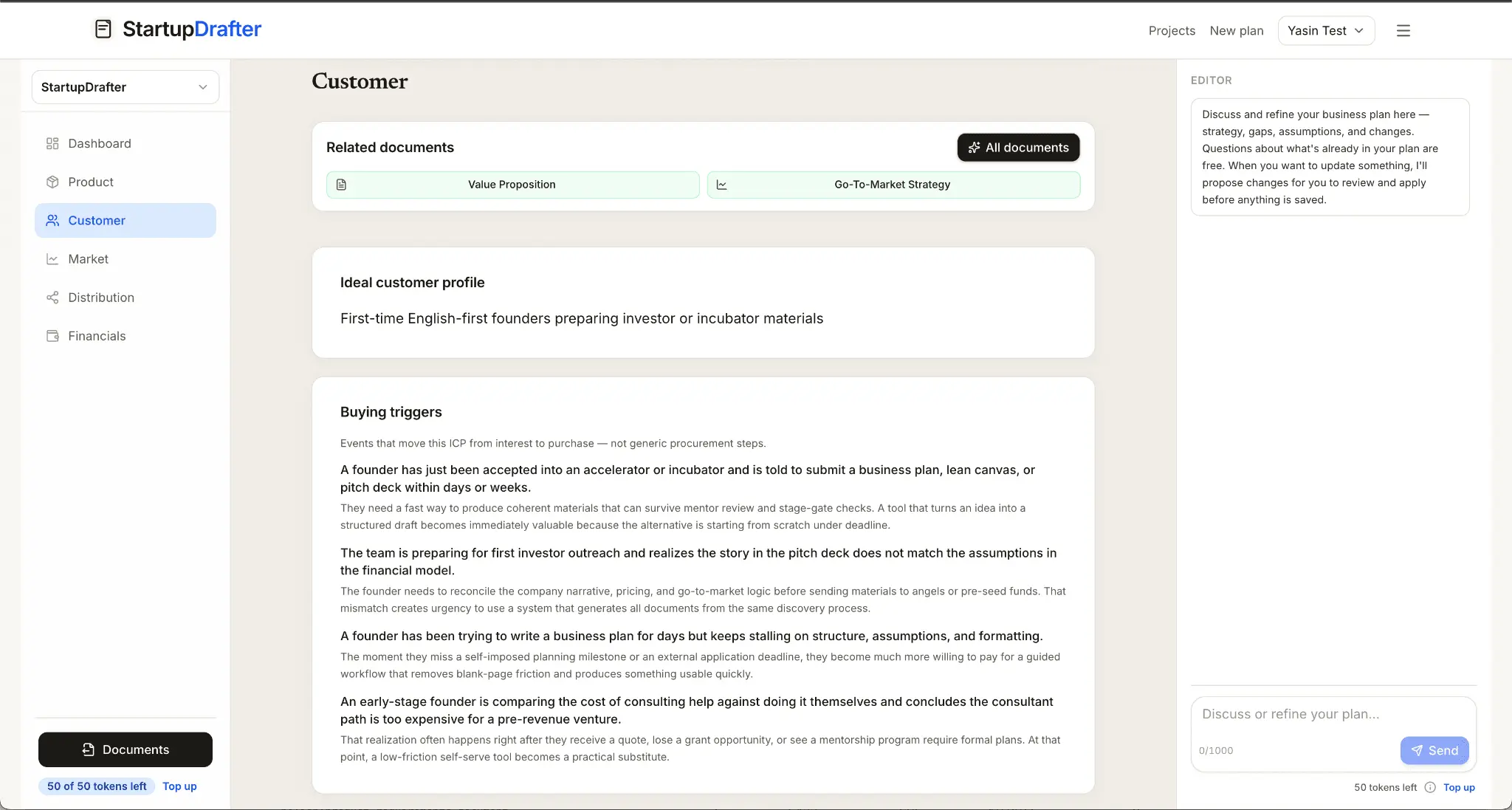 Screenshot 3 of StartupDrafter