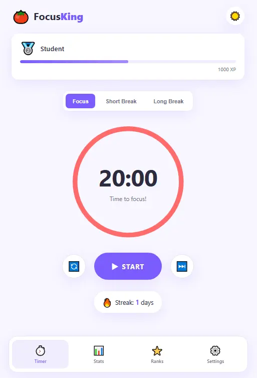 Screenshot 2 of FocusKing