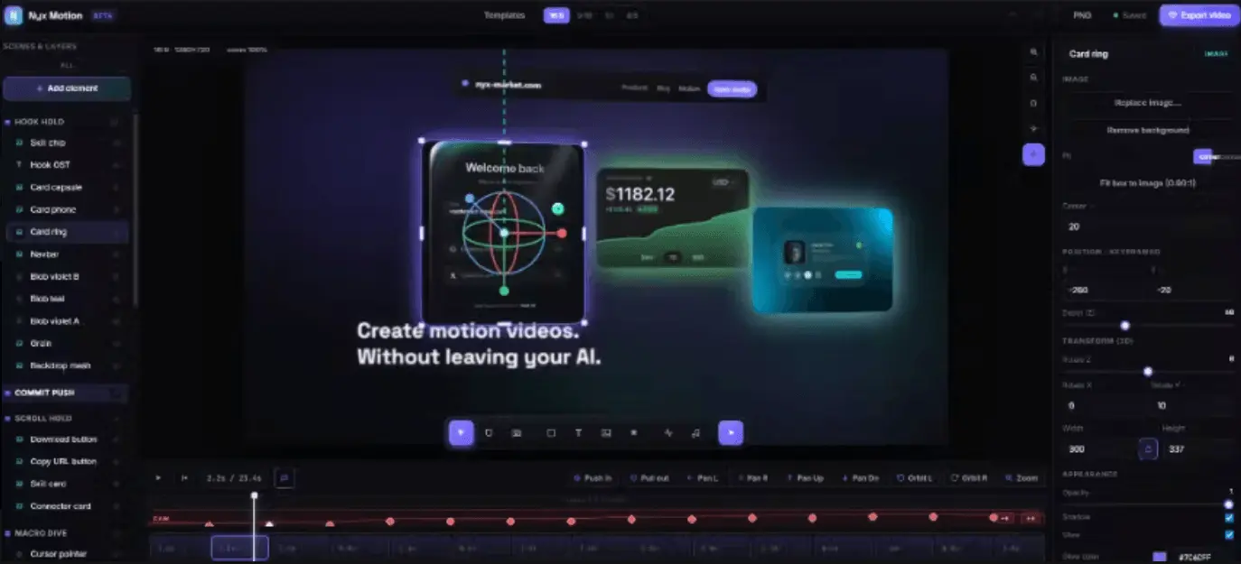 Screenshot 1 of Nyx Motion