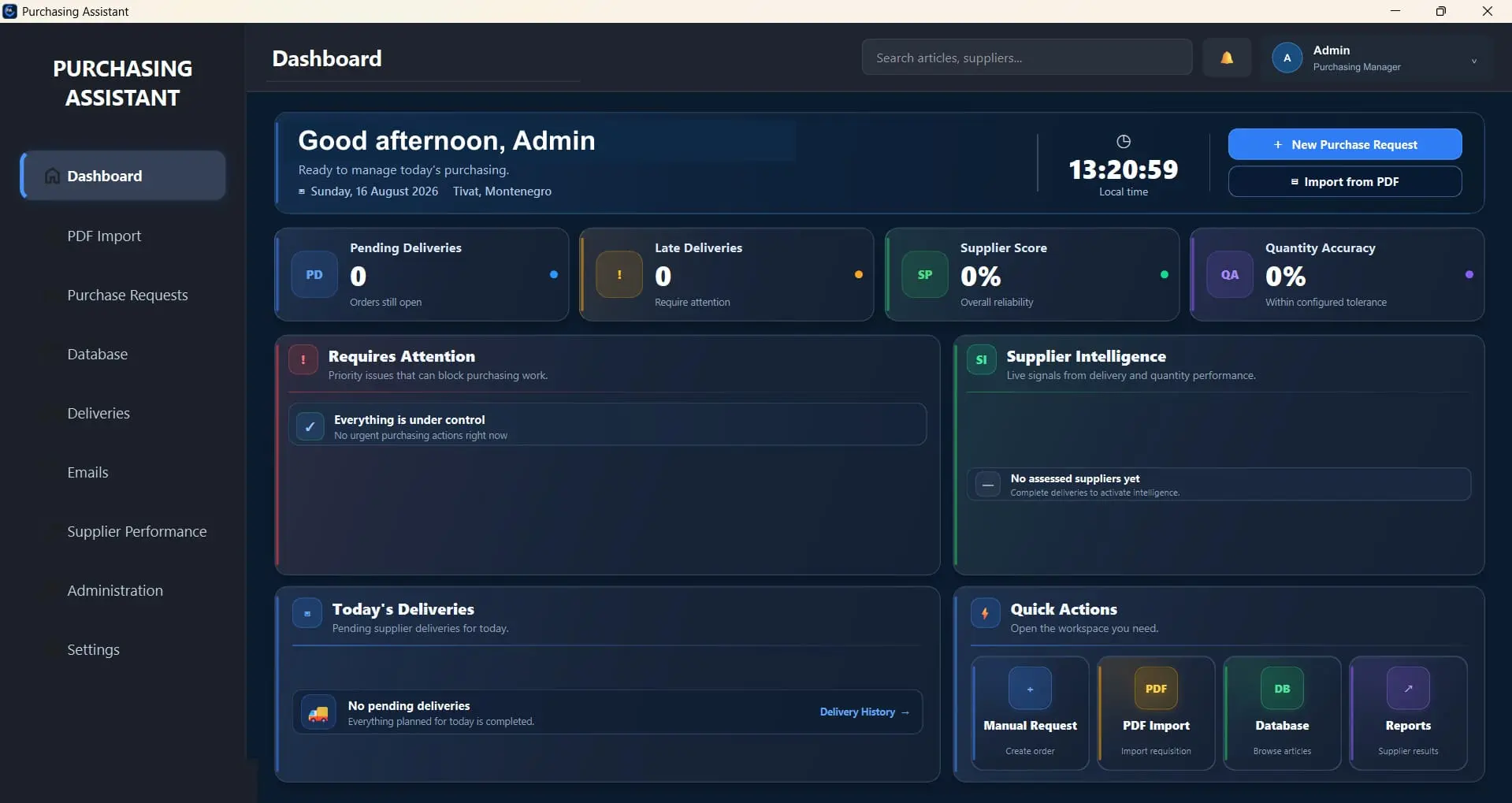 Screenshot 1 of Purchasing Assistant