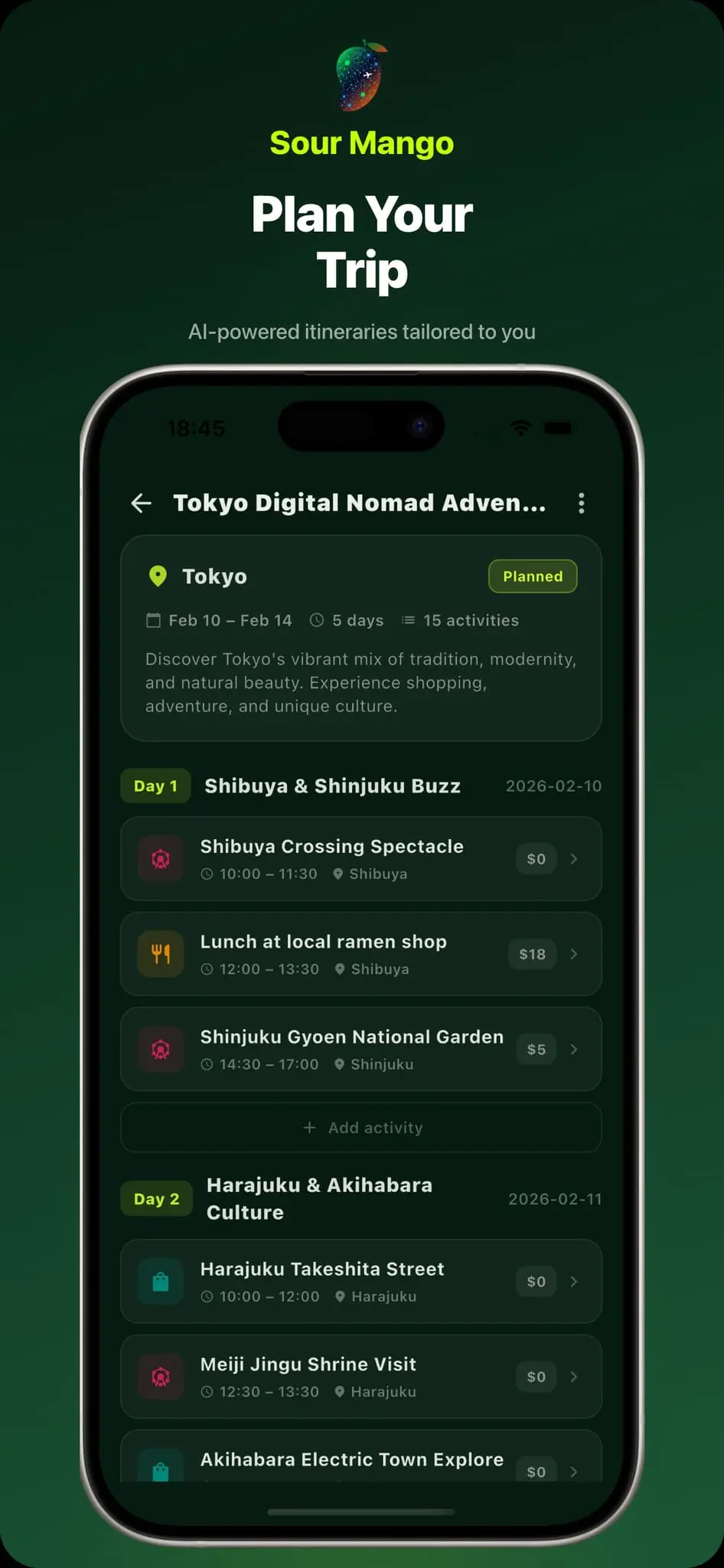 Screenshot 5 of Sour Mango: AI Travel Companion