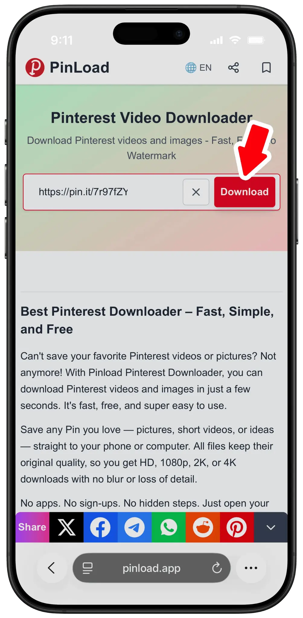 Screenshot 5 of PinLoad - Pinterest Video Downloader