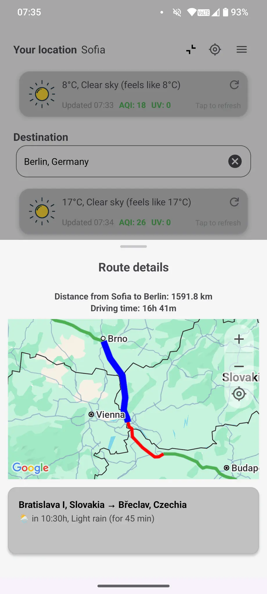 Screenshot 6 of WeatherRoute: Safer Navigation