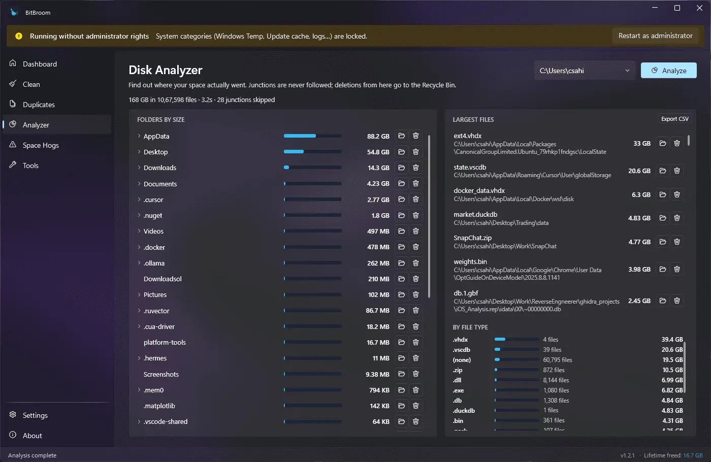 Screenshot 1 of BitBroom Cleaner