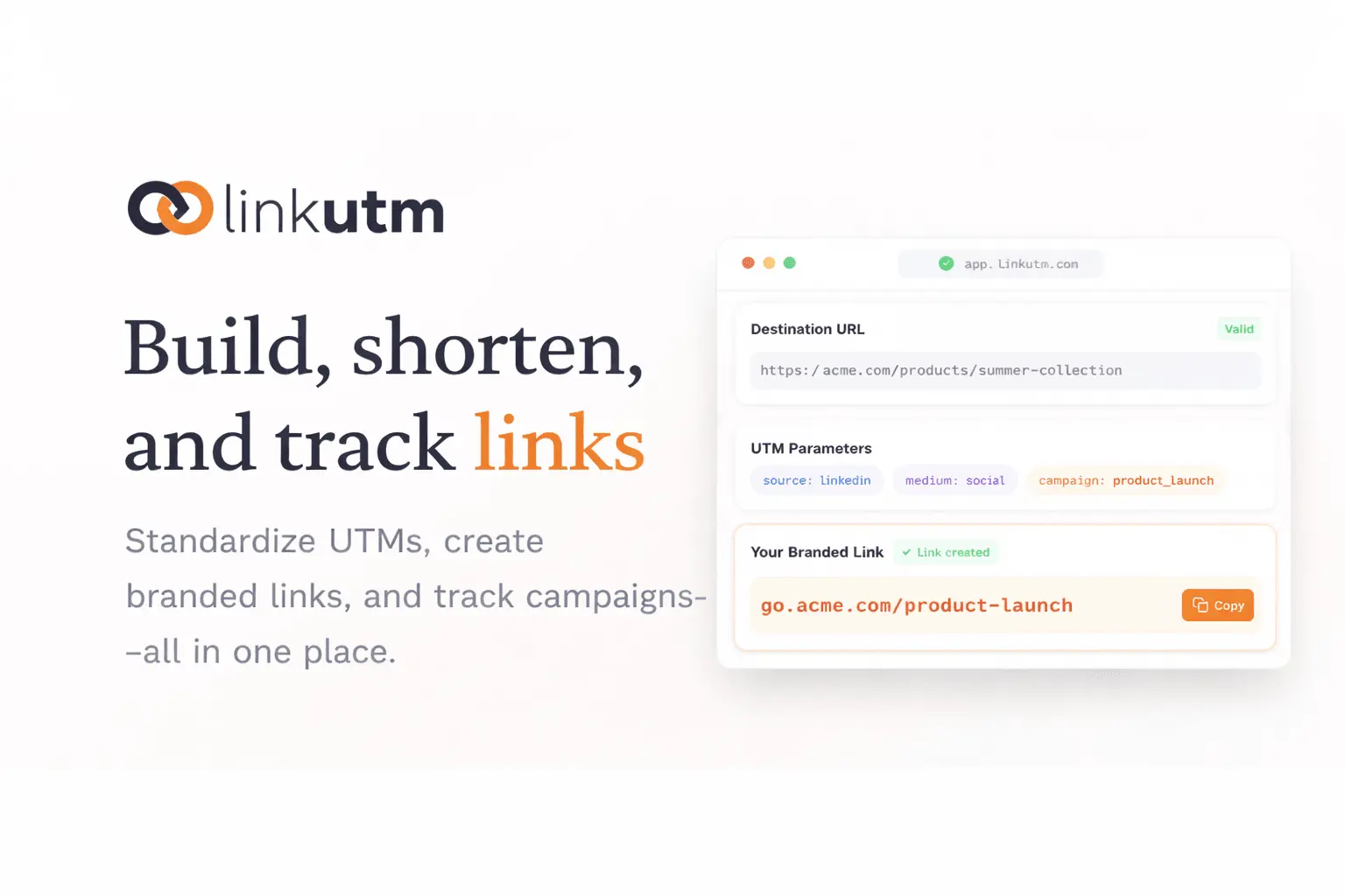 Screenshot 1 of linkutm