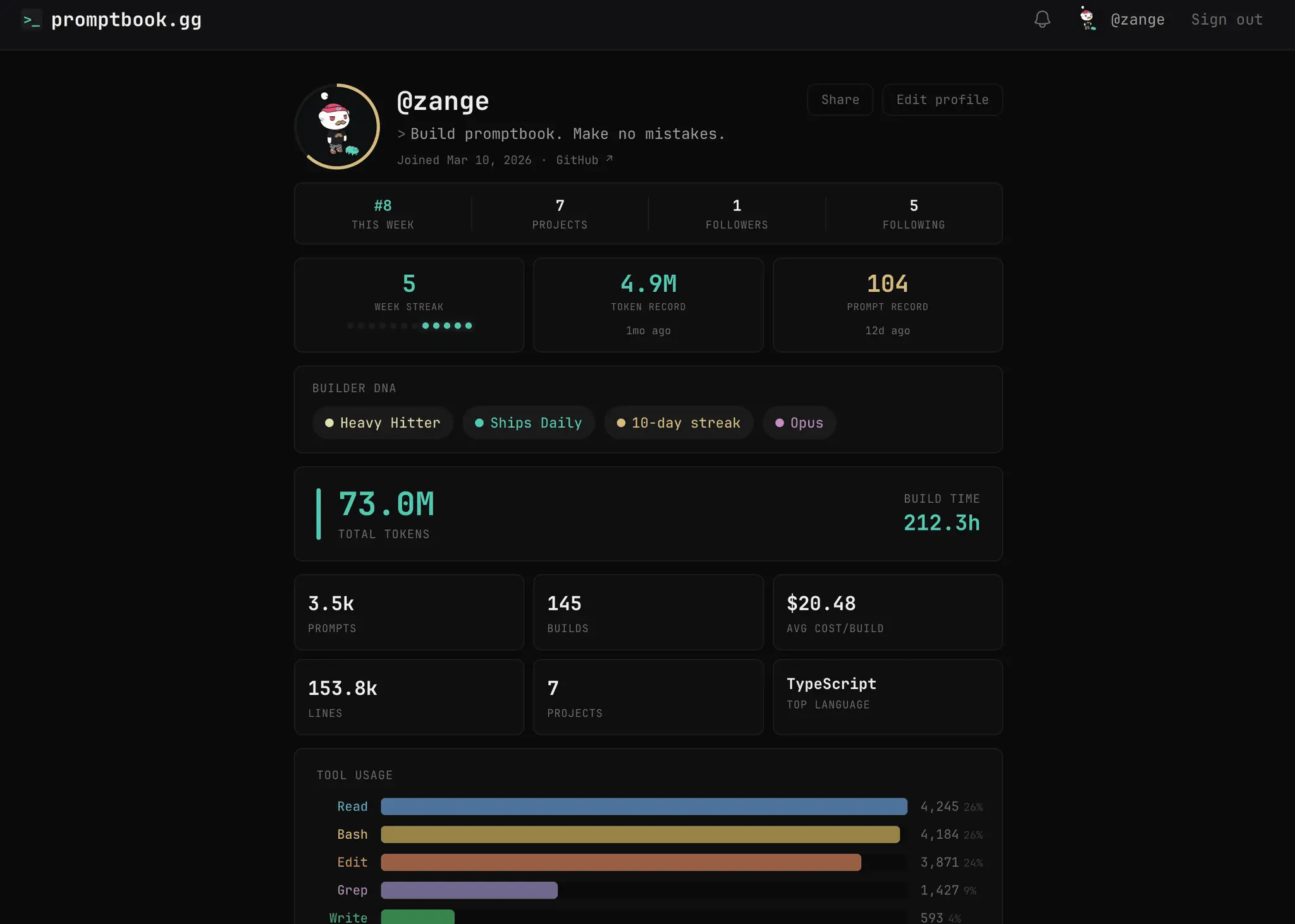 Screenshot 1 of Promptbook