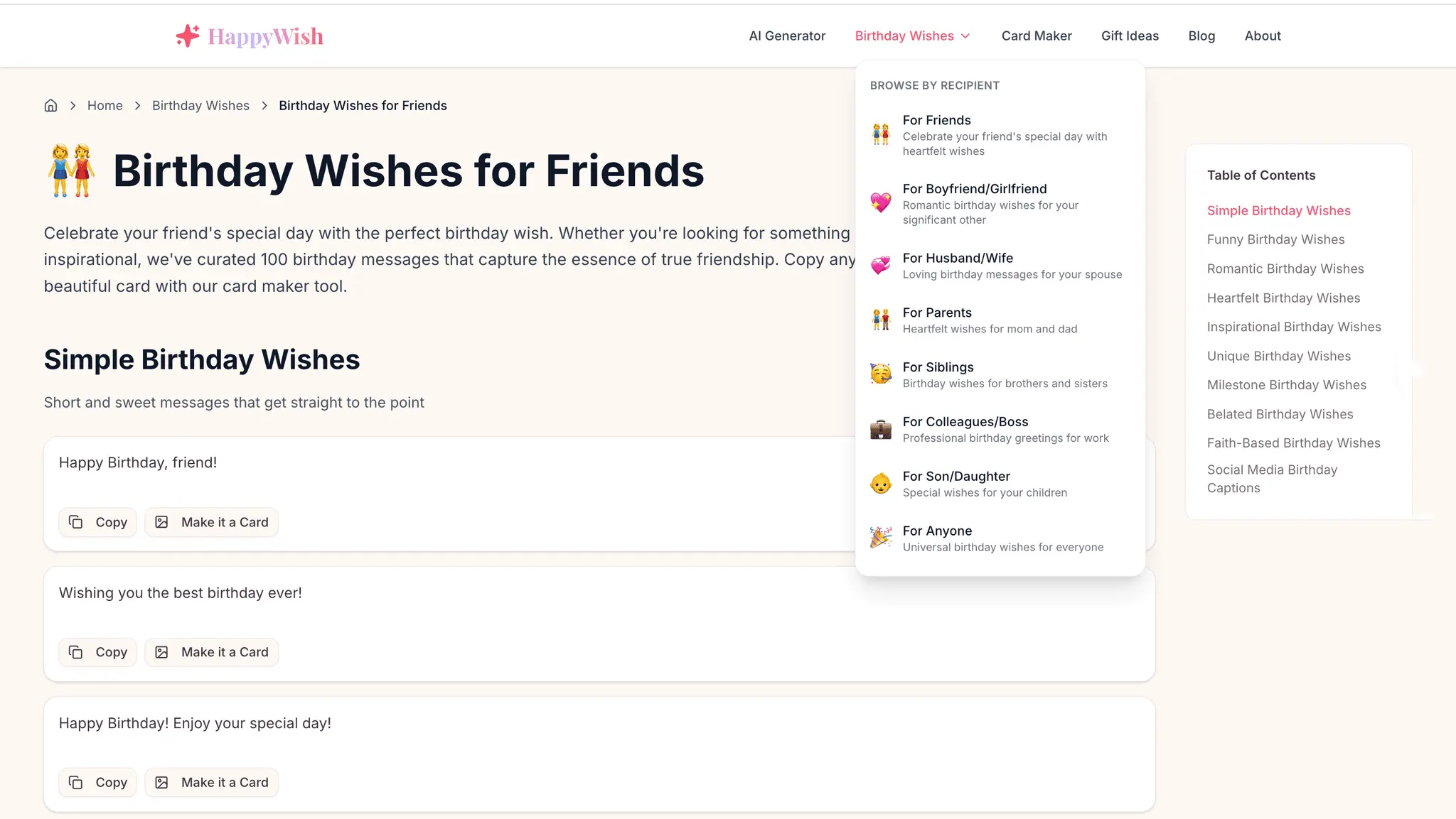 Screenshot 1 of HappyWish