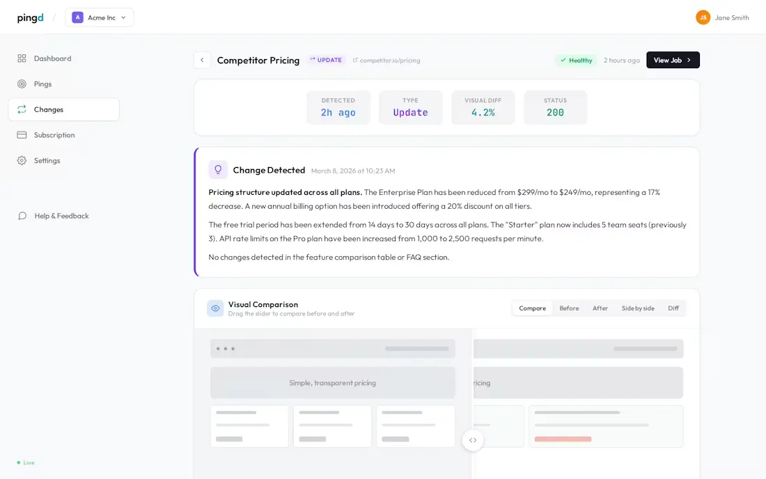 Screenshot 1 of pingd