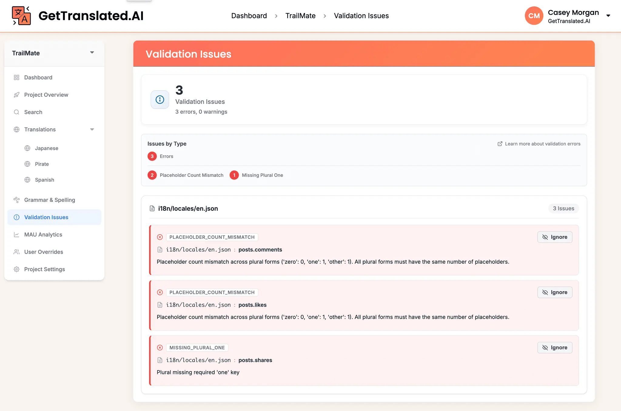 Screenshot 2 of GetTranslated.AI