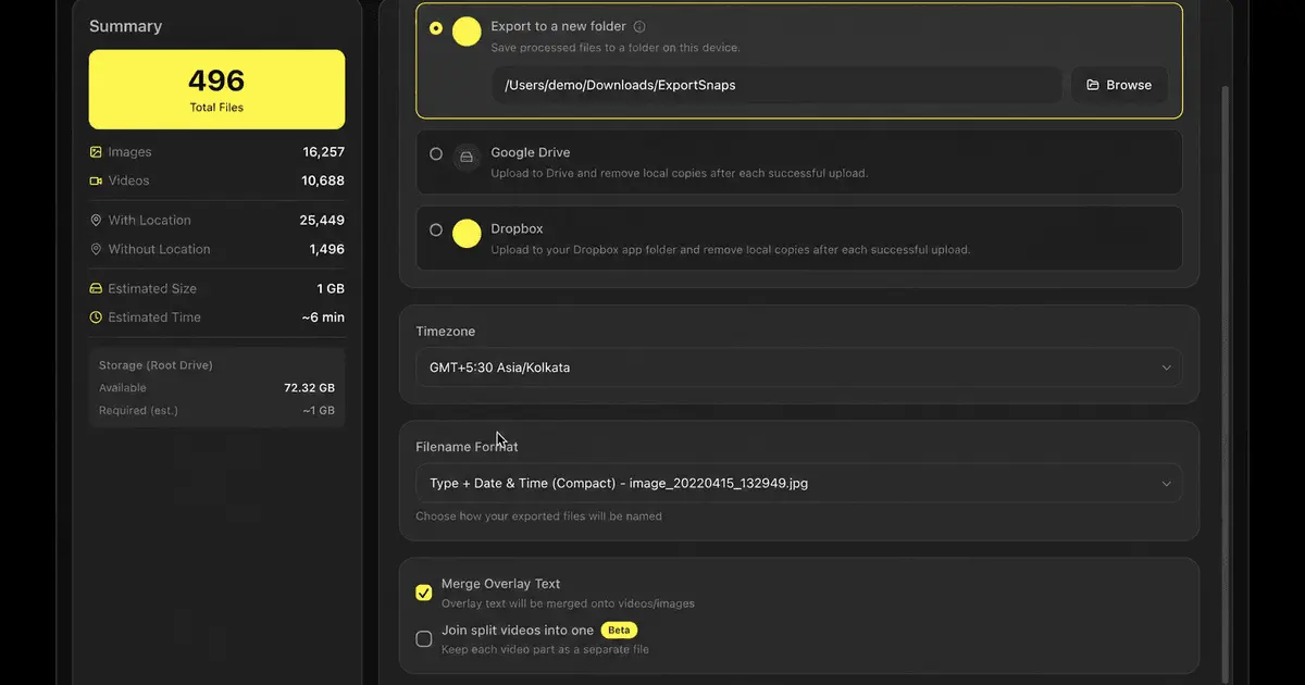 Screenshot 1 of FixMyExport