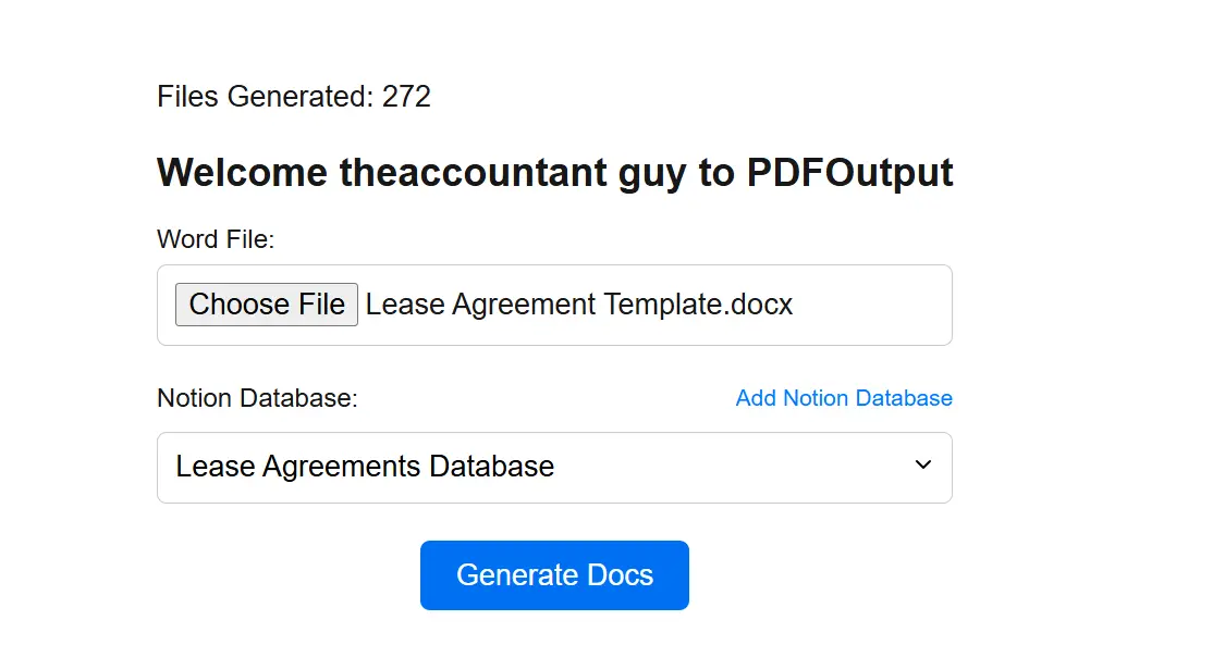 Screenshot 1 of PDFOutput