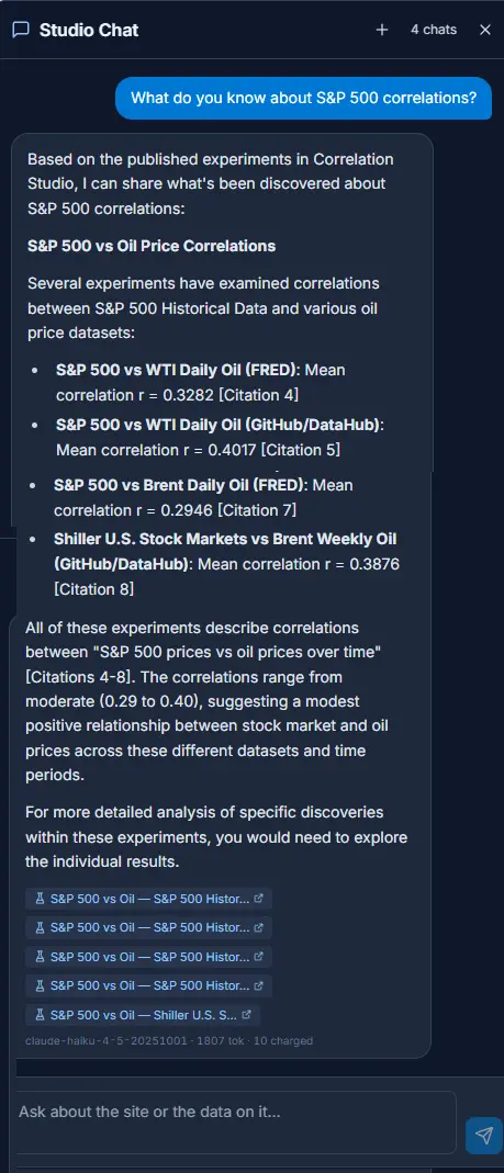 Screenshot 2 of Correlation Studio