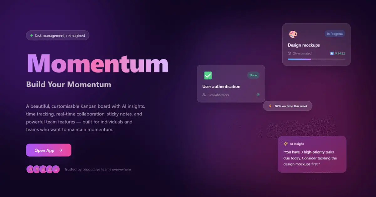 Screenshot 1 of Momentum Tasking