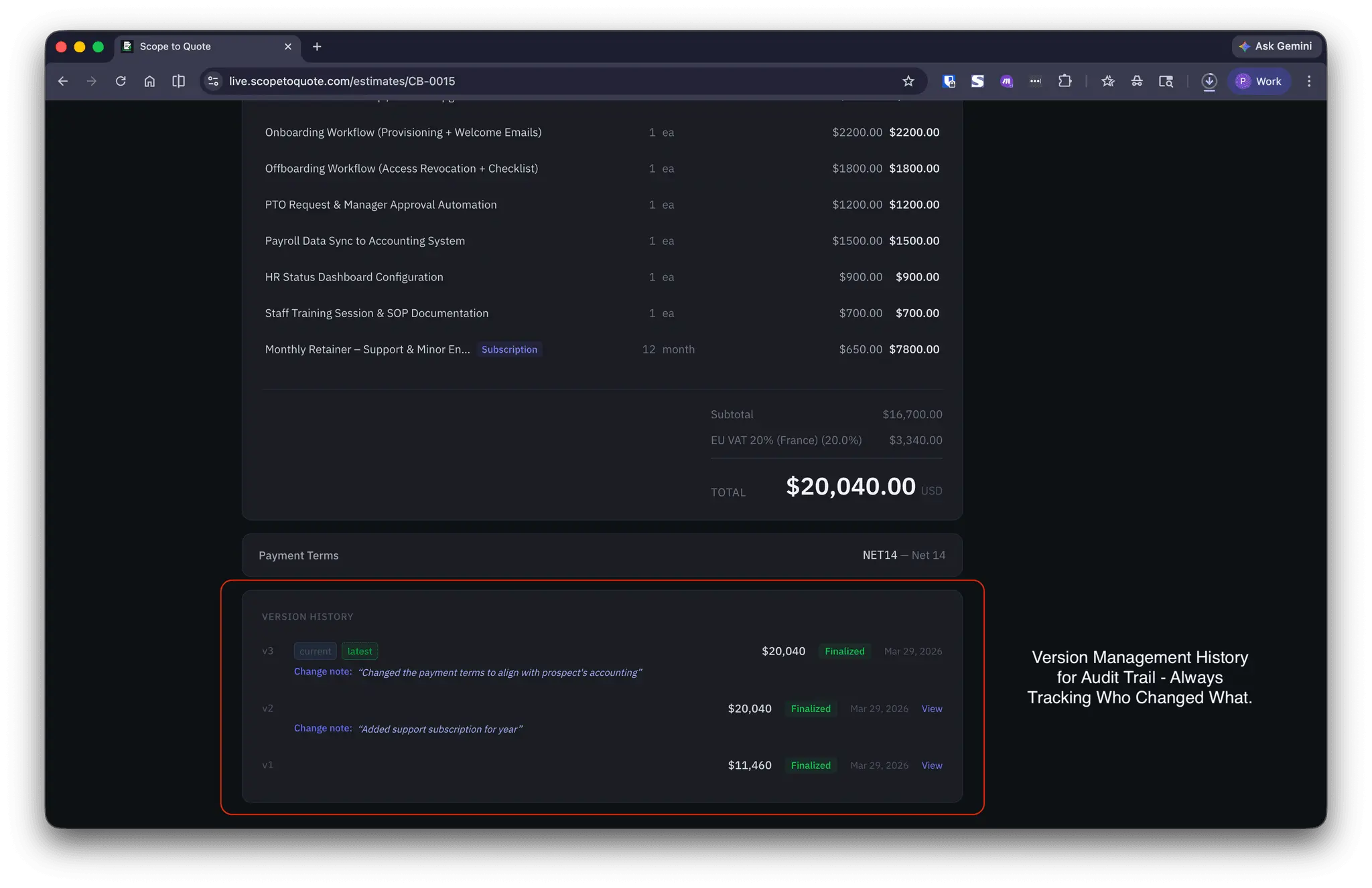 Screenshot 2 of ScopeToQuote