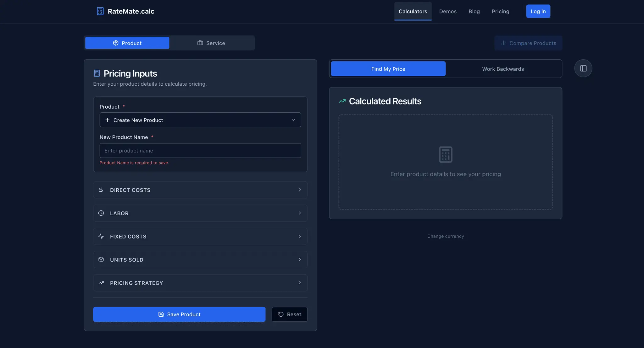 Screenshot 1 of RateMate.calc