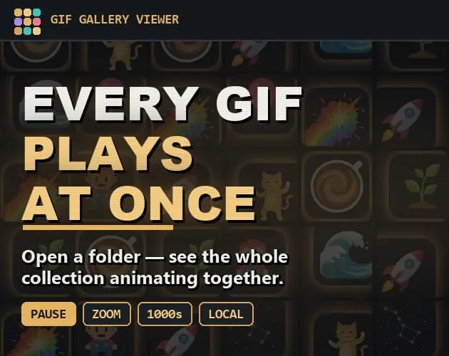 Screenshot 1 of Animated GIF Gallery Viewer