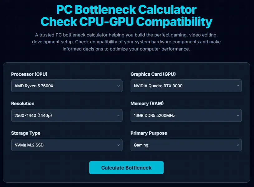Screenshot 2 of isitBOTTLENECKED