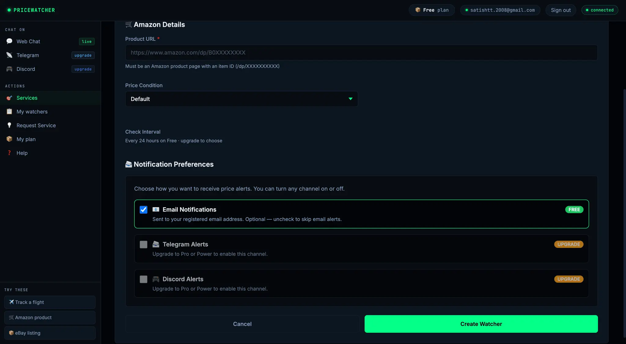 Screenshot 1 of PriceWatcher