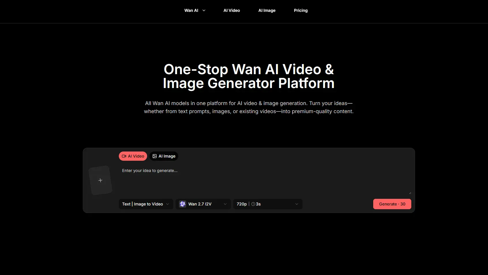 Screenshot 1 of Wan AI Generator