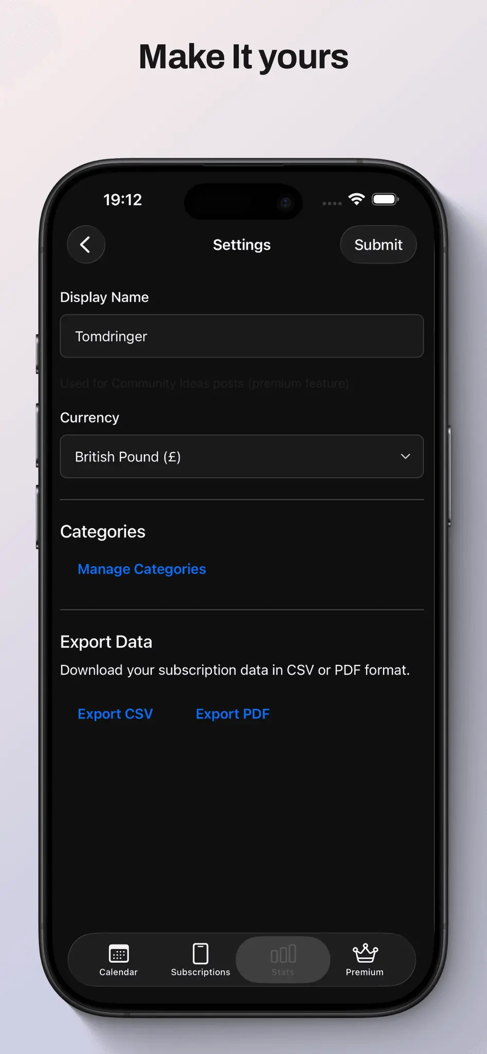 Screenshot 6 of Sublime Subscription Manager