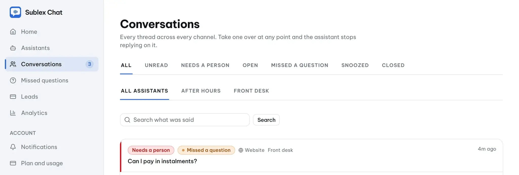 Screenshot 4 of Sublex Chat