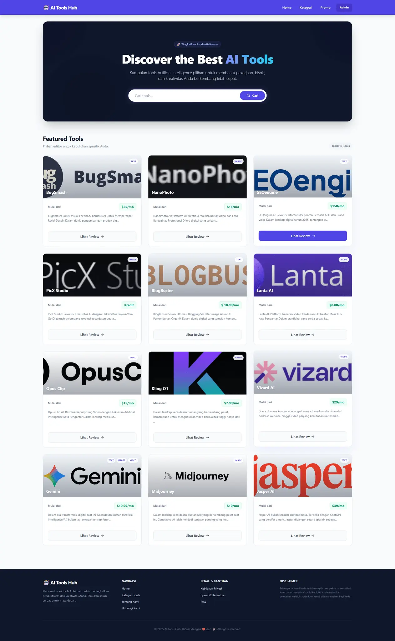 Screenshot 2 of AI Tools Hub