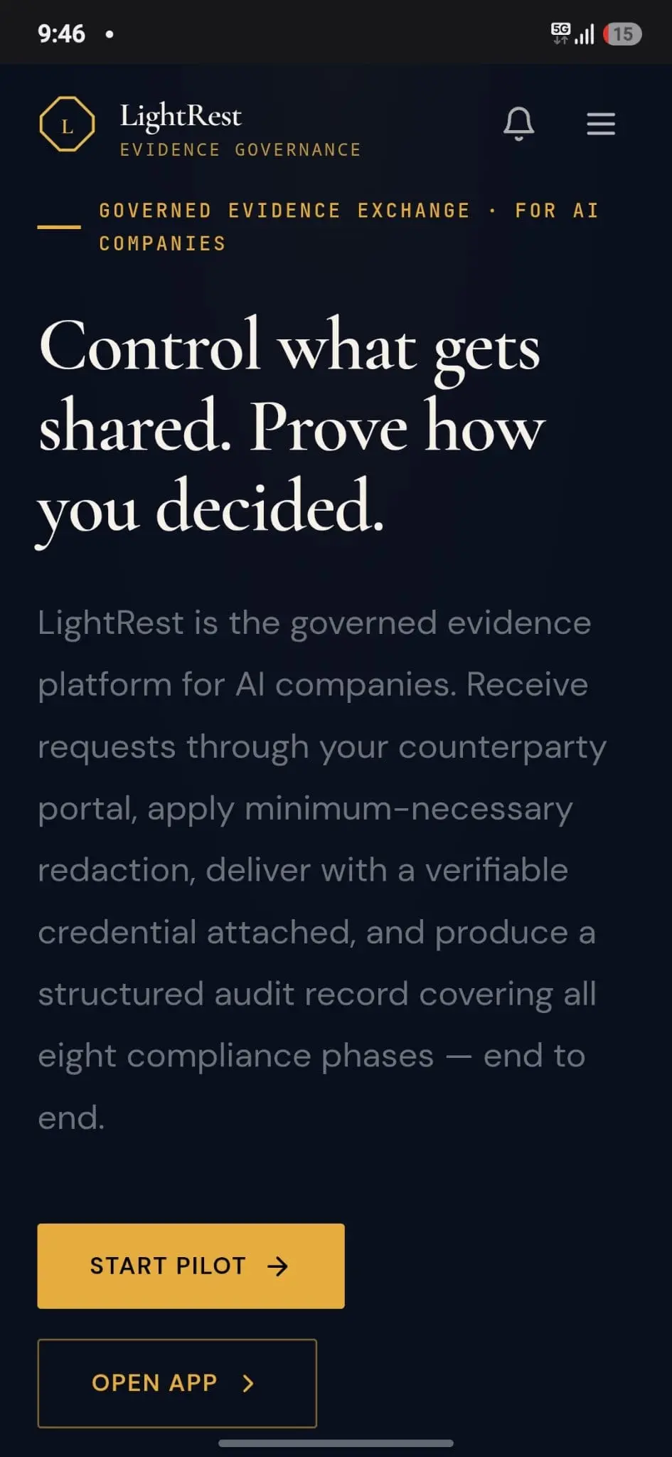 Screenshot 1 of LightRest