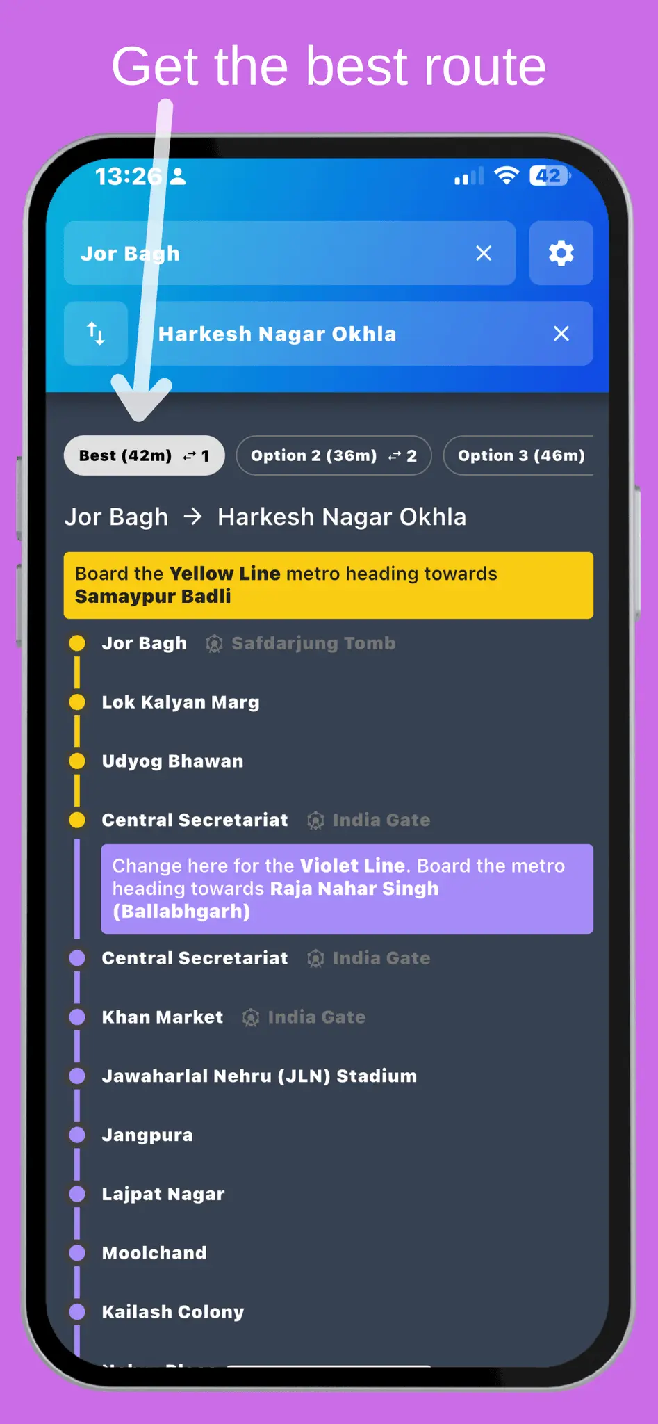 Screenshot 3 of Metro Between Stations – Delhi