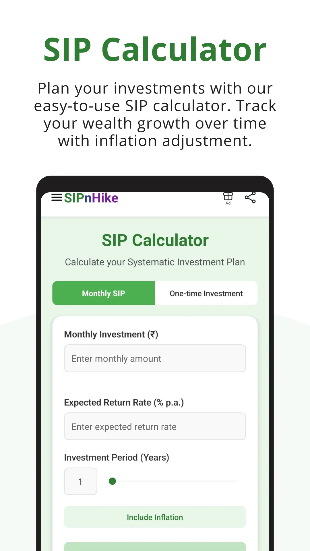 Screenshot 8 of SIPnHike – AI Financial Calculator