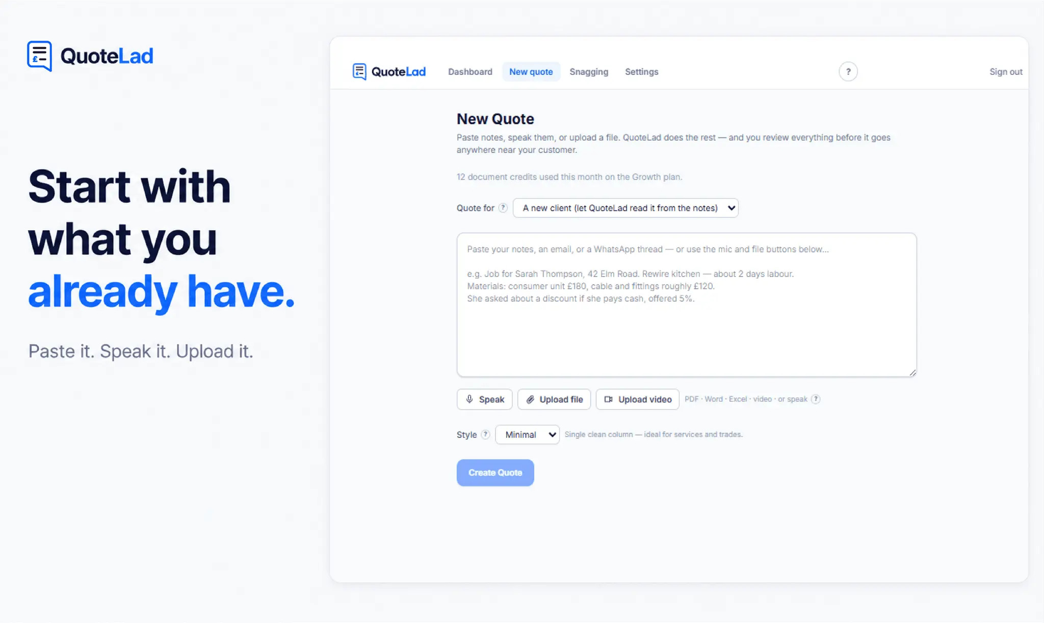 Screenshot 3 of QuoteLad
