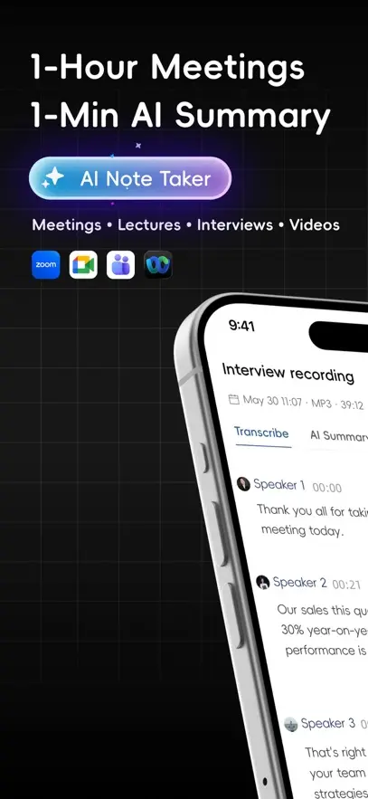Screenshot 1 of Atter AI - Meeting Note Taker