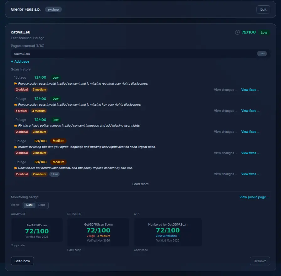 Screenshot 3 of GetGDPRScan
