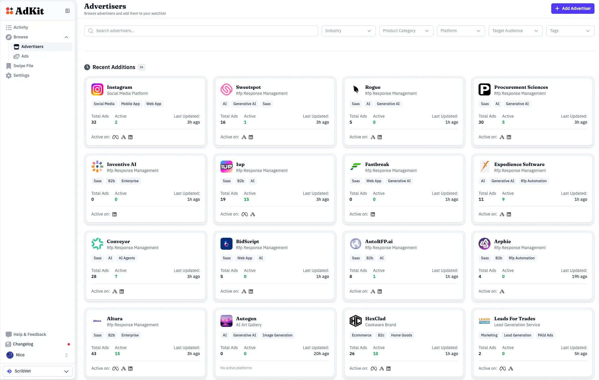 Screenshot 2 of AdKit - The Ad Library for SaaS & Mobile