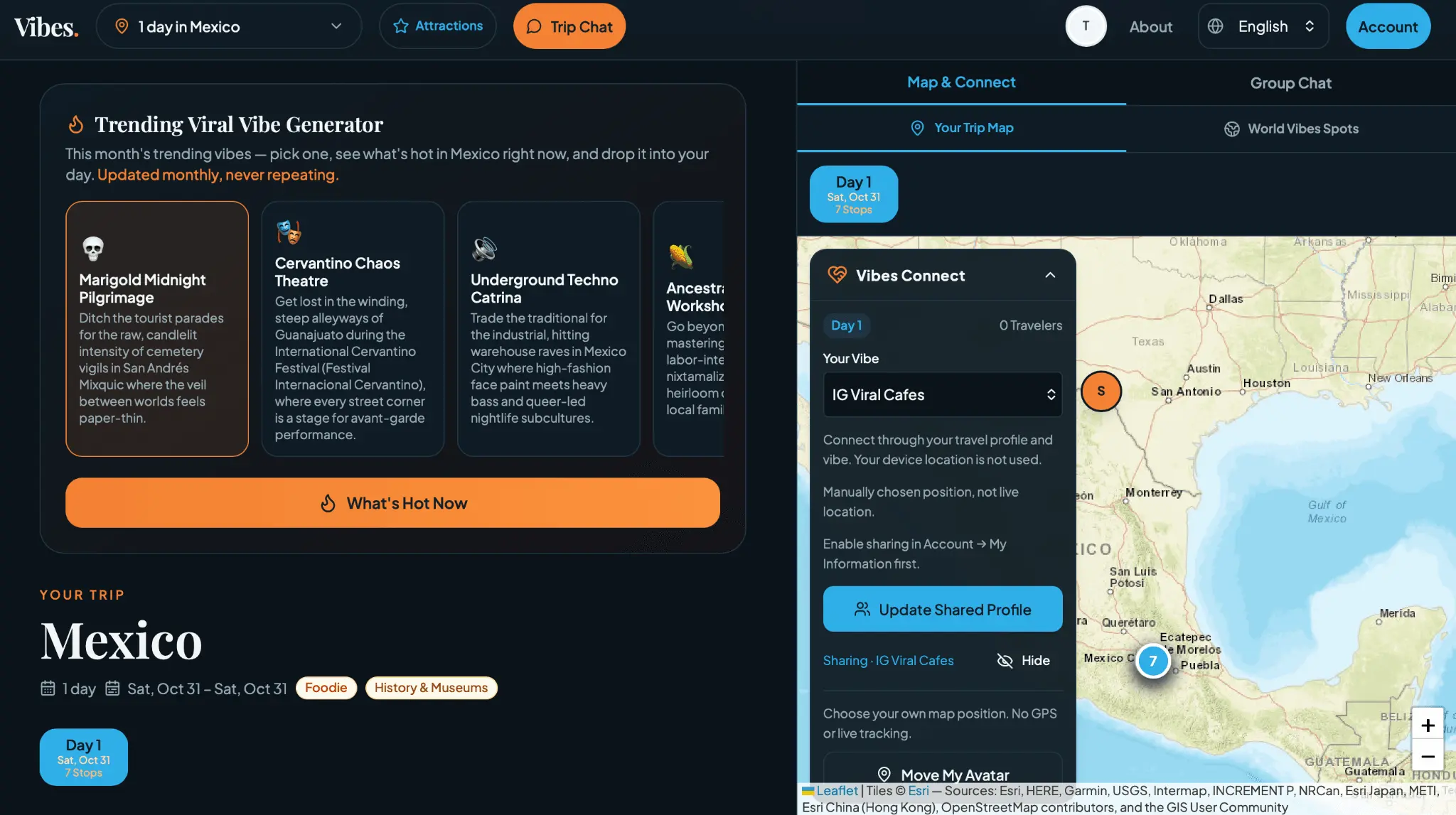Screenshot 2 of Vibes Plan Trip Planner