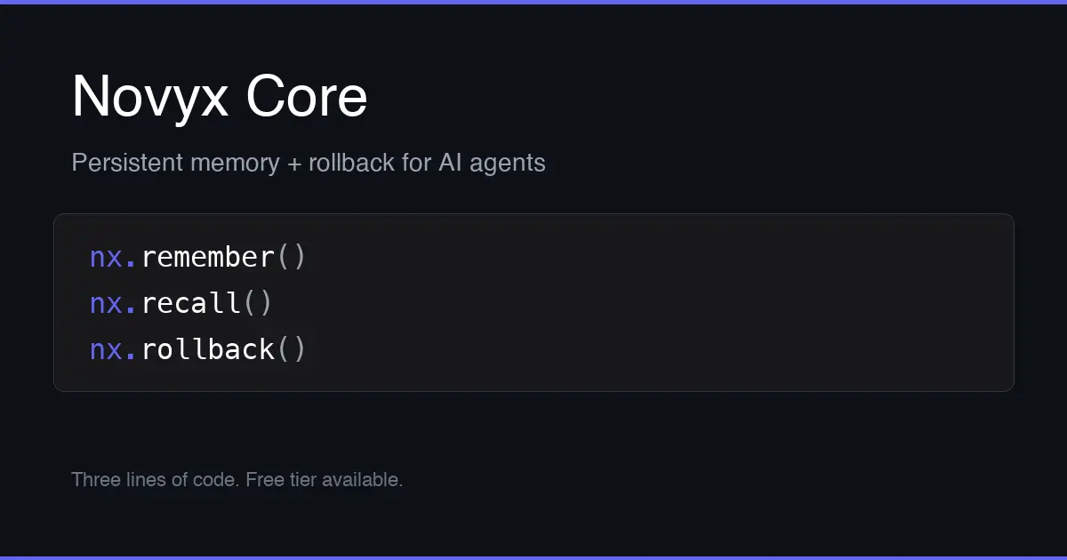 Screenshot 1 of Novyx Core