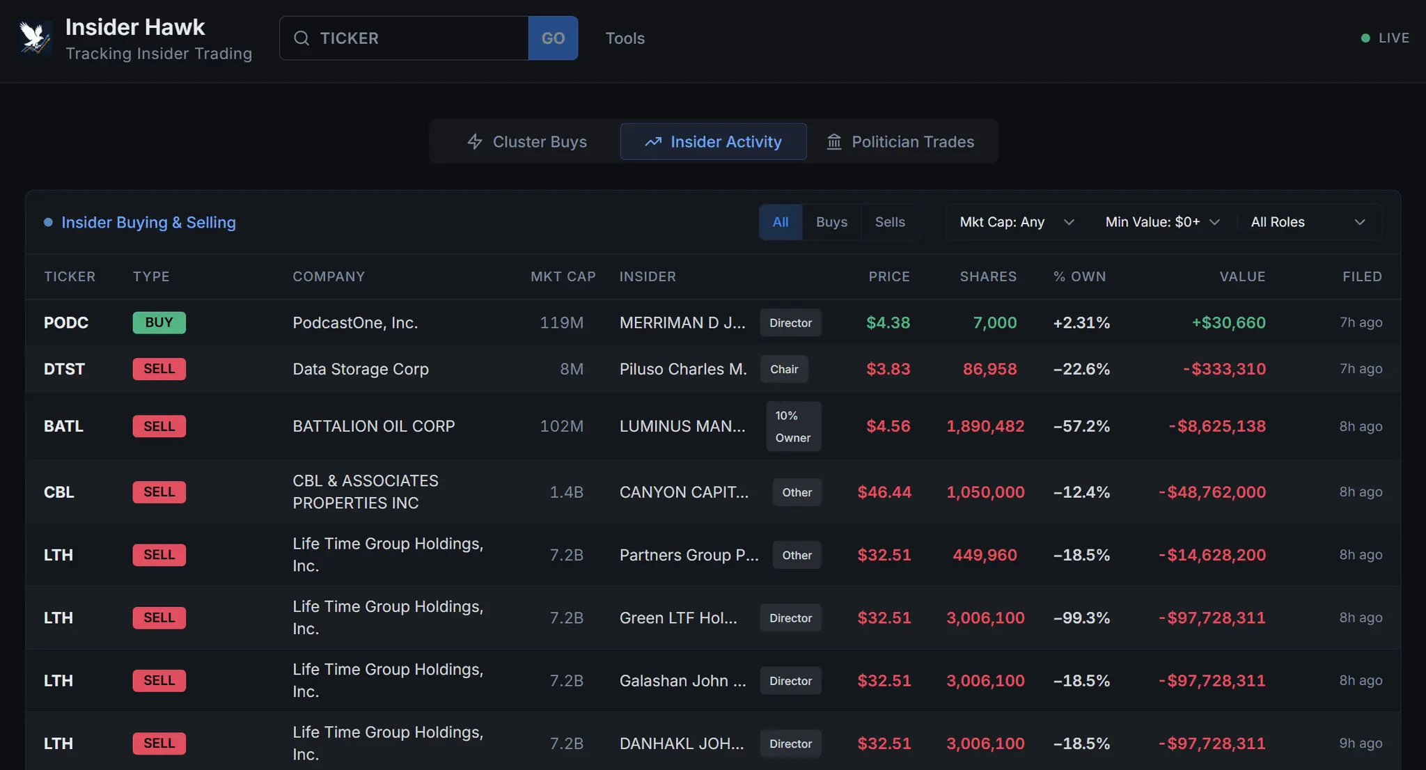 Screenshot 1 of Insider Hawk
