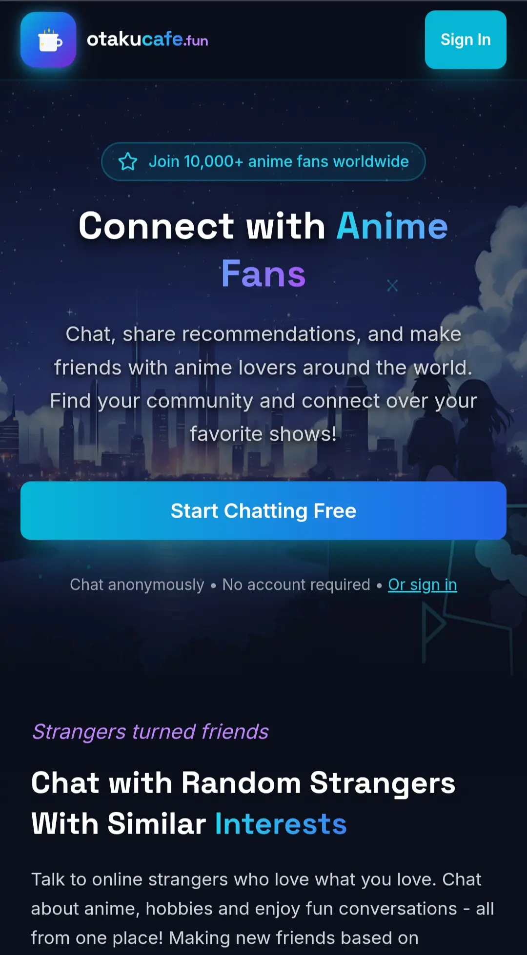 Screenshot 2 of OtakuCafe - Talk to Anime Fans & Strange