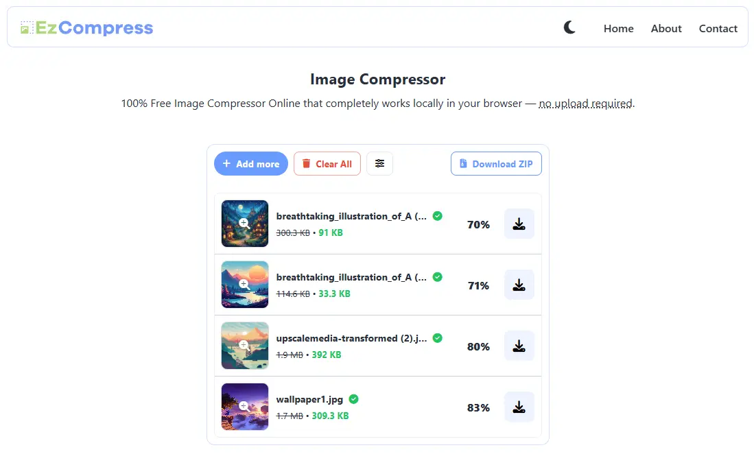 Screenshot 5 of Image Compressor Online - EzCompress