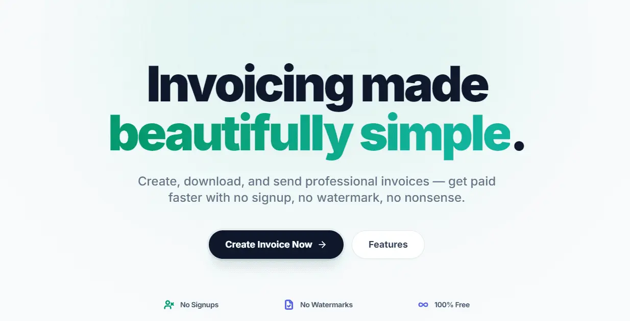 Screenshot 1 of InvoiceBlink