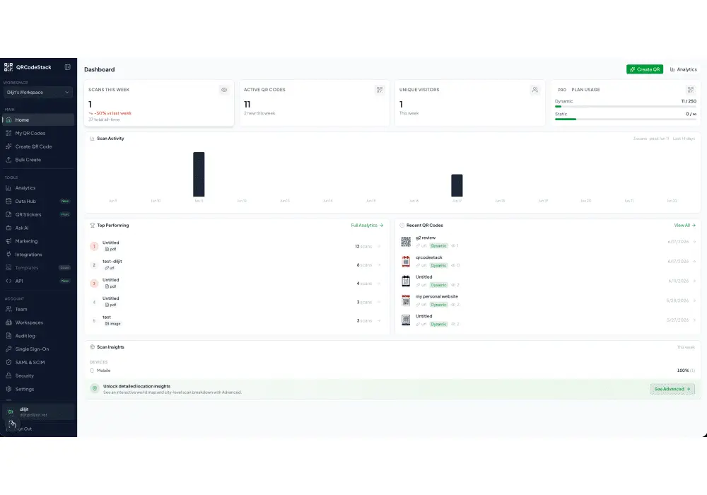 Screenshot 1 of QRCodeStack