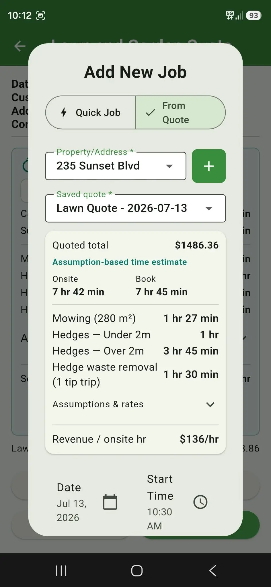 Screenshot 4 of Mow Quote: Lawn Care CRM