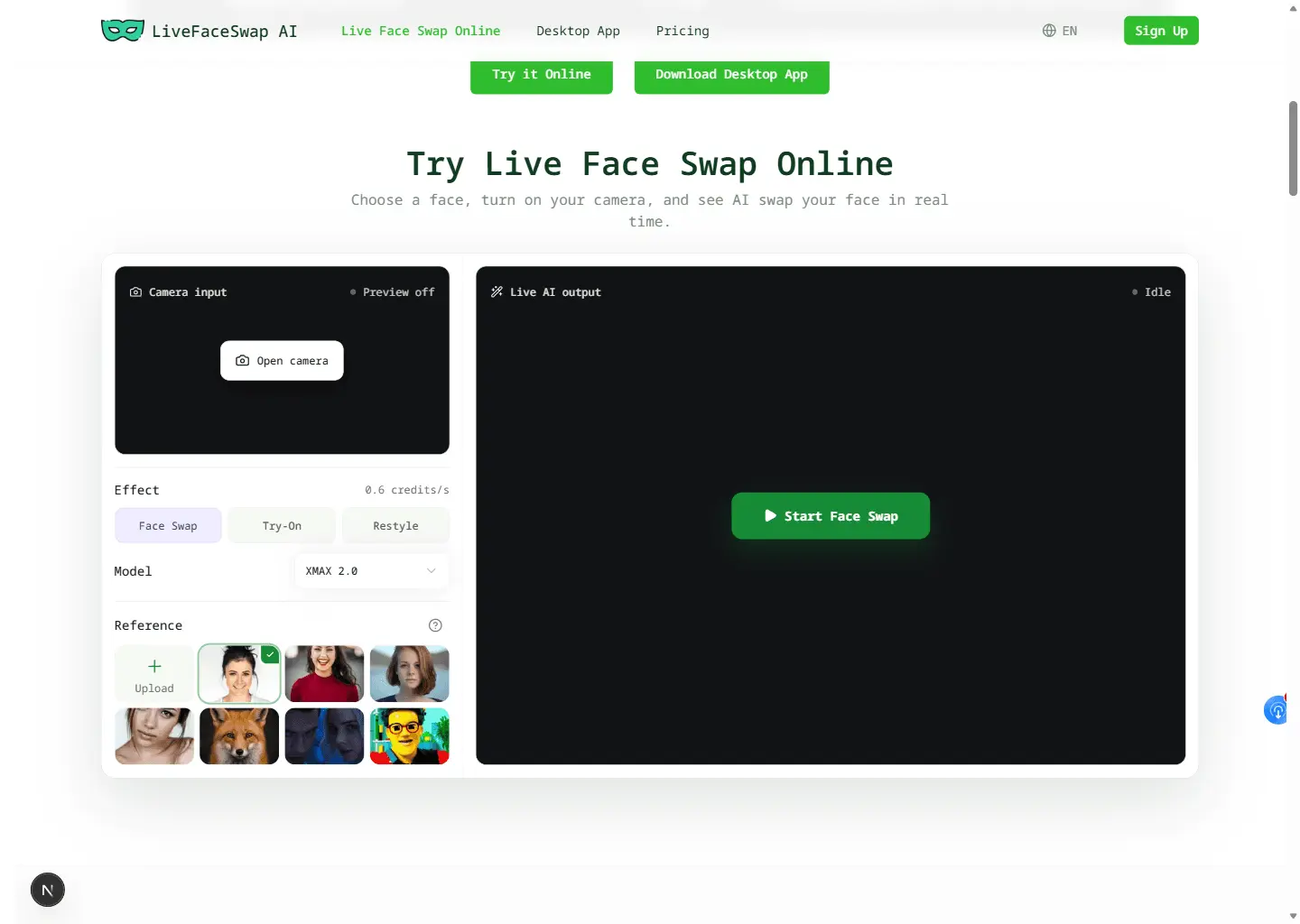 Screenshot 1 of LiveFaceSwap AI
